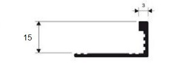 Заказать Латунный L-профиль Progress PTOC 15 латунь хромированная 2,7 м