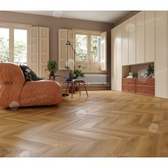 Каменно-полимерный ламинат SPC Alpine Floor Chevron Alpine ECO 18-18 Баварский лес Chevron замок 4V-Groove фаска 600х127х5 мм 43 класс упаковка 1.6764 м2 16 кг