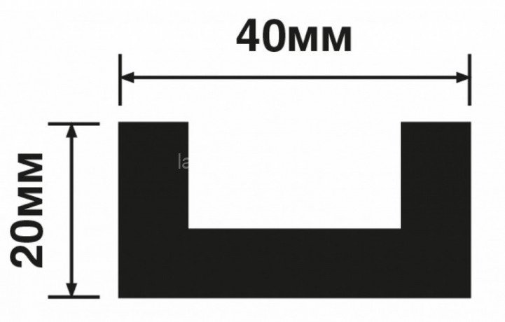 Заказать Молдинг 40х20 мм Hiwood LB40 BR490 под дерево 2,7м 