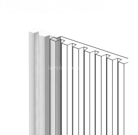 Заказать Финишный молдинг для стеновых панелей HiWood LF129A NP 11х34 мм белый 2,7 м