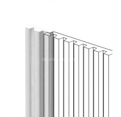 Финишный молдинг для стеновых панелей HiWood LF129A NP 11х34 мм белый 2,7 м