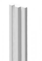 Финишный молдинг для стеновых панелей HiWood LF129A NP 11х34 мм белый 2,7 м