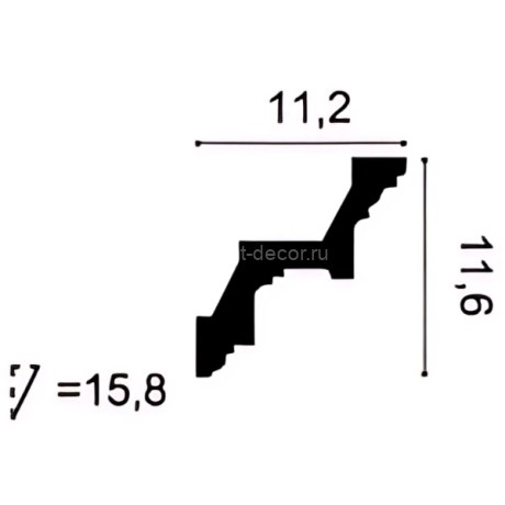 Заказать Потолочный плинтус гибкий Orac Decor C211F белый полиуретан 200x11.6x11.2 см