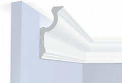 Потолочный плинтус 67х140 мм Hiwood A155 белый 2м