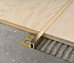 Латунный П-профиль закладной 12,5 мм Progress PRFOS 125 латунь шлифованная 2,7 м