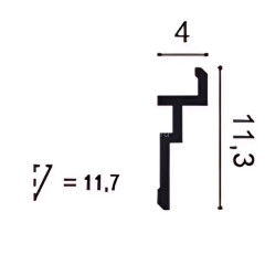 Потолочный плинтус Orac Decor CX196 белый дюрополимер 200x11.3x4 см