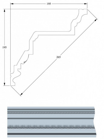 Заказать Потолочный плинтус Orac Decor Purotouch C307 2 м 
