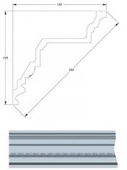 Потолочный плинтус Orac Decor Purotouch C307 2 м
