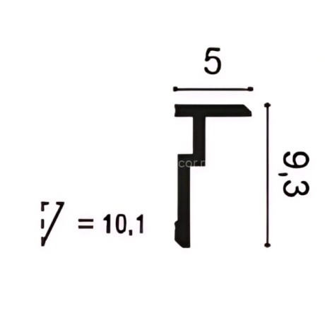 Заказать Потолочный плинтус Orac Decor CX197 белый дюрополимер 200x5x9.3 см 