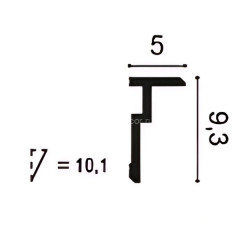 Потолочный плинтус Orac Decor CX197 белый дюрополимер 200x5x9.3 см