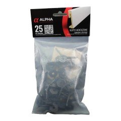 Крепеж для напольного плинтуса ПВХ SALAG ALPHA (25шт-упак) APKK10 черный