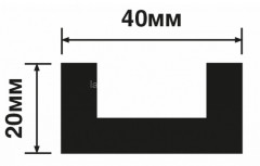 Молдинг 40х20 мм Hiwood LB40 GR24 под дерево 2,7м