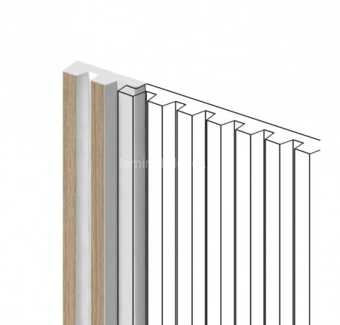 Заказать Финишный молдинг для стеновых панелей HiWood LF129A BR417N 11х34 мм под дерево 2,7 м