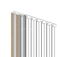 Финишный молдинг для стеновых панелей HiWood LF129A BR417N 11х34 мм под дерево 2,7 м