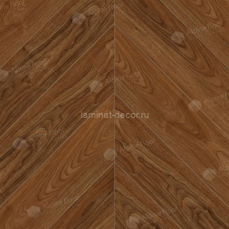 Заказать Каменно-полимерный ламинат SPC Alpine Floor Chevron Alpine ECO 18-22 Орех Нойер Chevron замок 4V-Groove фаска 600х127х5 мм 43 класс упаковка 1.6764 м2 16 кг 