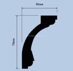 Потолочный плинтус 76х50 мм Hiwood AL75 2 м