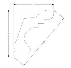 Потолочный плинтус Orac Decor Purotouch C322 2 м