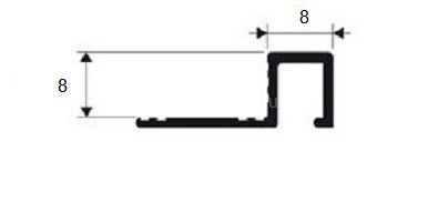 Заказать Латунный П-профиль закладной Progress PRFOC 08 латунь хромированная 2,7 м