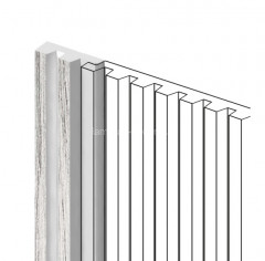 Финишный молдинг для стеновых панелей HiWood LF129A GR24N 11х34 мм под дерево 2,7 м