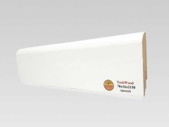 Напольный плинтус МДФ Teckwood Белый прямой 70х16х2150 мм
