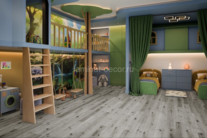 Заказать Ламинат SPC Damy Floor Family Дуб Классический Серый T7020-2 1220 х 180 мм 43 класс 12 шт - 2,635 м2 4 мм 