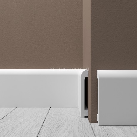 Заказать Ударопрочный напольный плинтус из полистирола 100х16 мм Де-Багет XPS POLYMER Н 3 белый 2 м