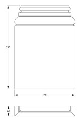 База пилястры Orac Decor Purotouch K254 65х535 мм