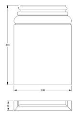 База пилястры Orac Decor Purotouch K254 65х535 мм