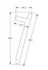 Профиль для скрытого освещения Orac Decor Duropolymer SX179 2 м