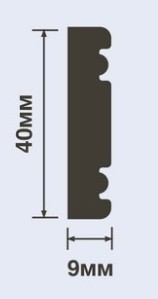 Заказать Молдинг 40х9 мм Hiwood W1040 белый 2 м