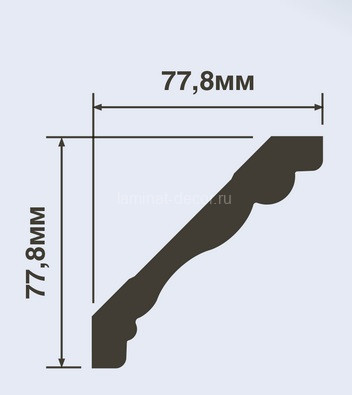 Заказать Потолочный плинтус 78х78 мм Hiwood A1011 белый 2 м