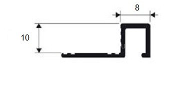 Заказать Латунный П-профиль закладной Progress PRFOC 10 латунь хромированная 2,7 м