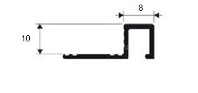Заказать Латунный П-профиль закладной Progress PRFOC 10 латунь хромированная 2,7 м 