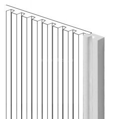 Финишный молдинг для стеновых панелей HiWood LF129B NP 11х24 мм белый 2,7 м