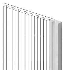 Финишный молдинг для стеновых панелей HiWood LF129B NP 11х24 мм белый 2,7 м
