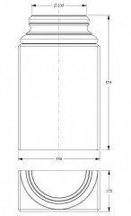 База полуколонны Orac Decor Purotouch K1131 350х175 мм