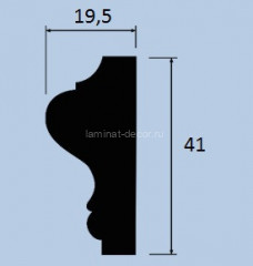 Молдинг 41х19,5 мм Hiwood LD40 2 м