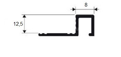 Заказать Латунный П-профиль закладной Progress PRFOC 125 латунь хромированная 2,7 м