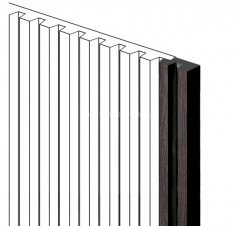 Финишный молдинг для стеновых панелей HiWood LF129B BR395NK 11х24 мм под дерево 2,7 м