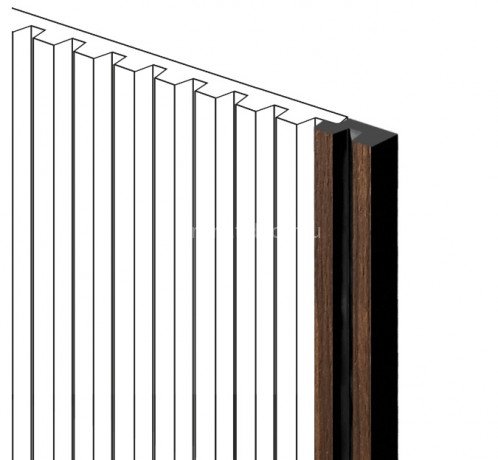 Заказать Финишный молдинг для стеновых панелей HiWood LF129B BR396NK 11х24 мм под дерево 2,7 м 