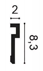 Молдинг Orac Decor PX198 белый дюрополимер 200x2x8.3 см