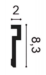 Молдинг Orac Decor PX198 белый дюрополимер 200x2x8.3 см