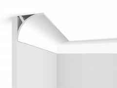 Потолочный плинтус из фитополимера 140х110 мм HiWood A178 белый 2м