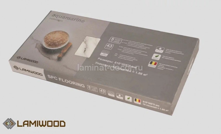Заказать Кварцвиниловая плитка SPC Lamiwood Aquamarine M-06 Травертин Асти