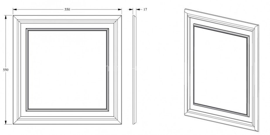 Заказать Дверная панель Orac Decor Duropolymer D503 550х550 мм 