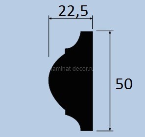 Заказать Молдинг 50х22,5 мм Hiwood D50 2 м