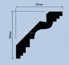 Потолочный плинтус 83х83 мм Hiwood A116 2 м