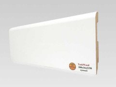 Напольный плинтус МДФ Teckwood Белый прямой 100х16х2150 мм