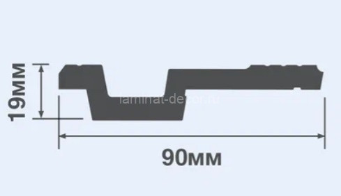 Заказать Потолочный плинтус 90х19 мм Hiwood A90V1 белый 2 м 