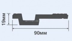 Потолочный плинтус 90х19 мм Hiwood A90V1 белый 2 м